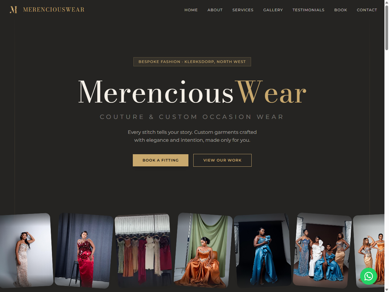 MerenciousWear couture fashion website