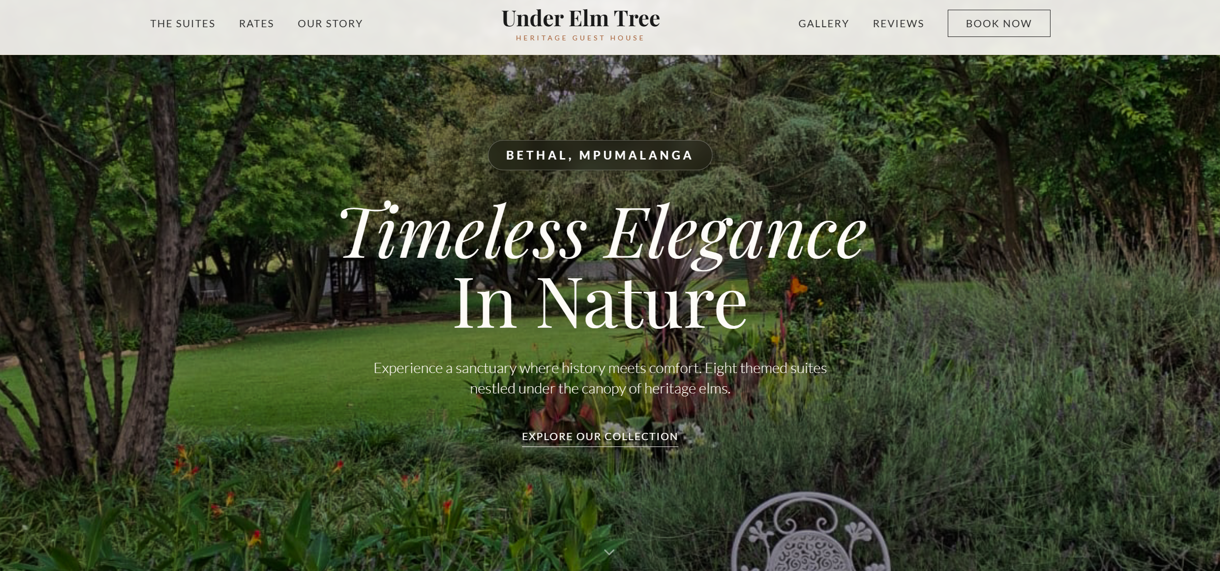 UnderElmTree Guesthouse website